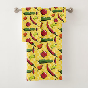 Conjunto De Toalhas Um mundo de pimentas chili