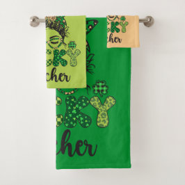 Conjunto De Toalhas Um professor sortudo - Rua. Dia de Patrick