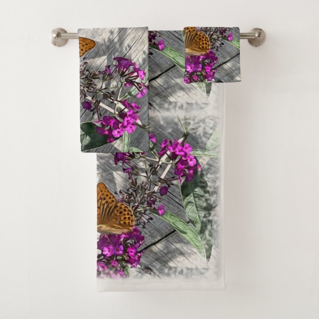 Conjunto De Toalhas Uma borboleta amarela (Insitu)