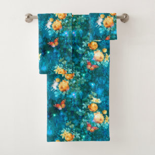Conjunto De Toalhas Uma Fada na Série Jardim Design 11