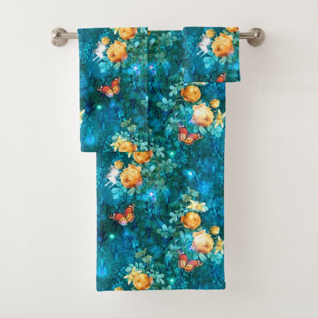 Conjunto De Toalhas Uma Fada na Série Jardim Design 11 (Insitu)