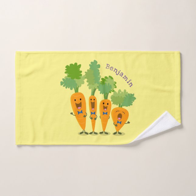 Conjunto De Toalhas Uma ilustração de desenho animado do quarteto de c (Toalha de mão)