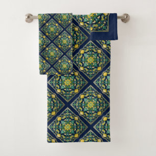 Conjunto De Toalhas 💛 💚 💙 Uma Máxima Azulejo