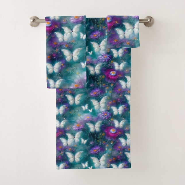 Conjunto De Toalhas Uma Série de Borboleta Mística Design 9 (Insitu)