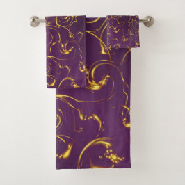 Conjunto De Toalhas único, lindo, colorido, padrão pintado um gre