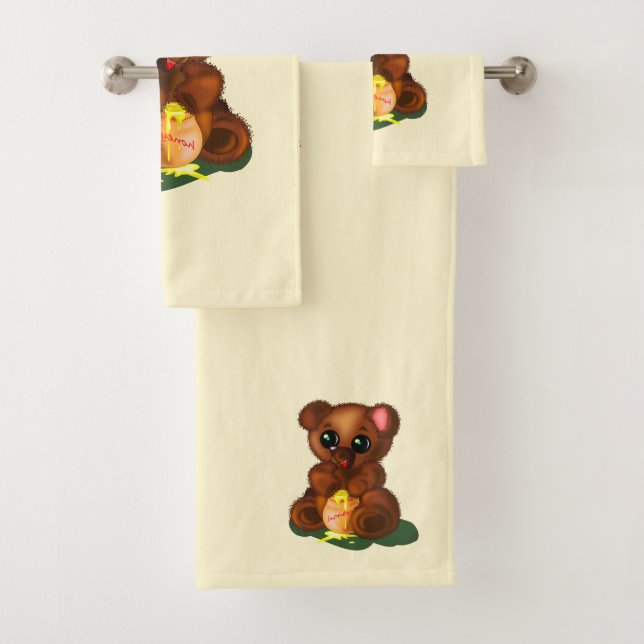 Conjunto De Toalhas Urso Meloso Fofo (Insitu)