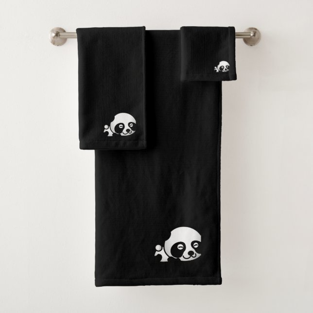 Conjunto De Toalhas Urso panda adorável (Insitu)