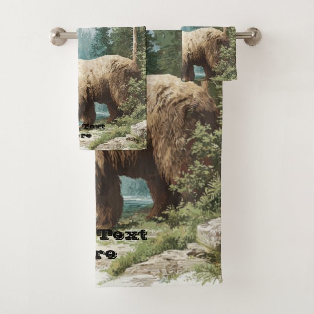 Conjunto De Toalhas Urso Pardo (Insitu)