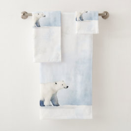 Conjunto De Toalhas Urso polar bonito