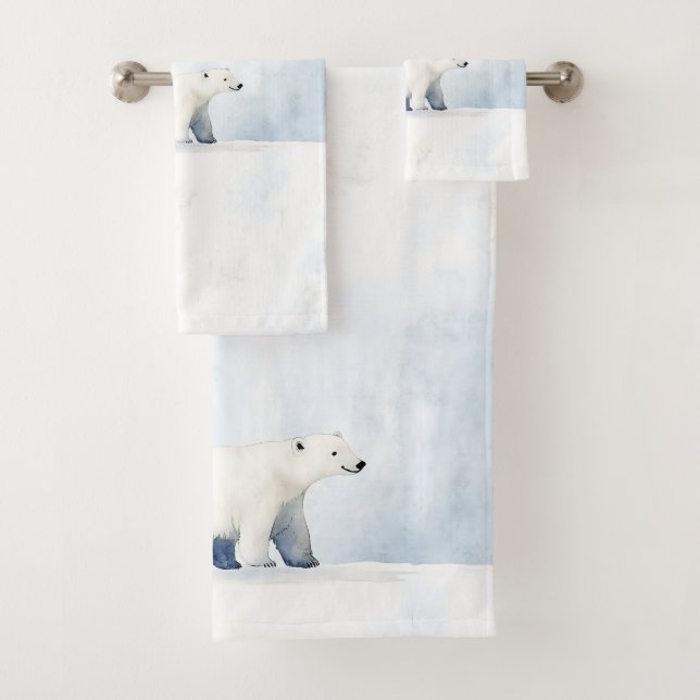 Conjunto De Toalhas Urso polar bonito (Insitu)