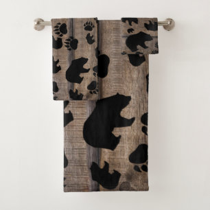 Conjunto De Toalhas Urso Preto - Pinturas Pretas