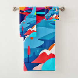 Conjunto De Toalhas Urso Vibrante, Cena Ligada