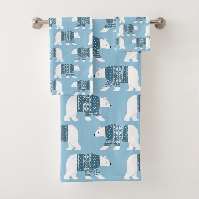 Conjunto De Toalhas Ursos Polares (Insitu)