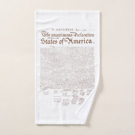 Conjunto De Toalhas US Declaration of Independence