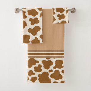 Conjunto De Toalhas Vaca de leite de chocolate