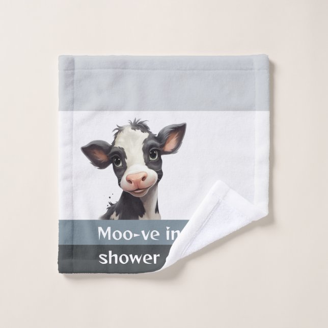 Conjunto De Toalhas Vacas Moo-ve no entalhe do chá (Pano de lavar)