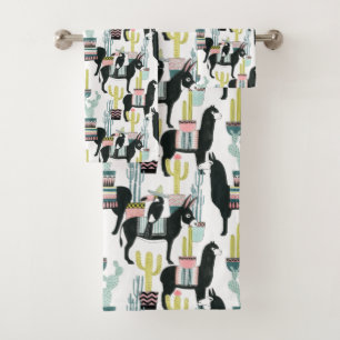 Conjunto De Toalhas Vamos Taco Sobre Amor Padrão Llama & Donkey