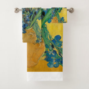 Conjunto De Toalhas Vaso de Van Gogh com Íris Classic Impressionismo