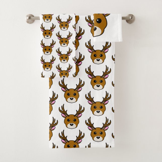 Conjunto De Toalhas Veado de Cartoon Bonito (Insitu)