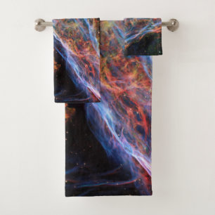 Conjunto De Toalhas Veil Nebula Supernova Mantém Telescópio Hubble