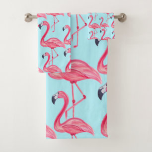 Conjunto De Toalhas Verão cor-de-rosa bonito teste padrão pintado do