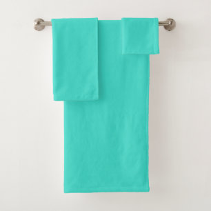 Conjunto De Toalhas Verdadeira Turquesa Azul Cor Sólida Verde Sudoeste
