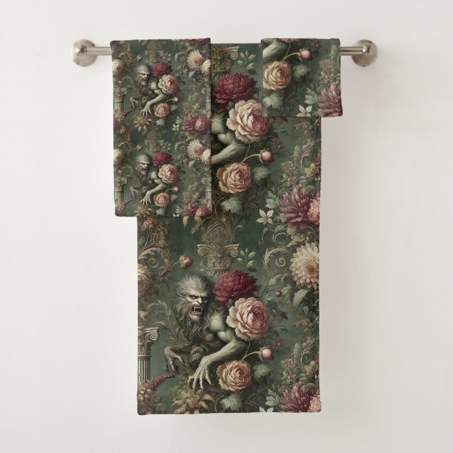 Conjunto De Toalhas Verdante Lycantrópico - Vitoriano Gótico (Insitu)