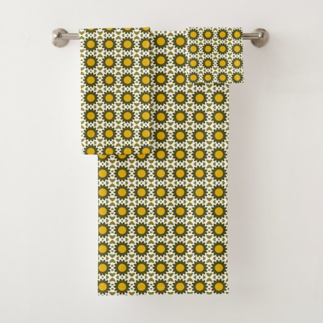 Conjunto De Toalhas Verde amarelo 192 (Insitu)