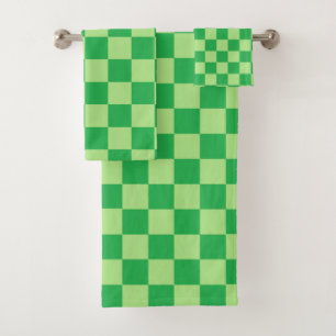 Conjunto De Toalhas Verde Checkered