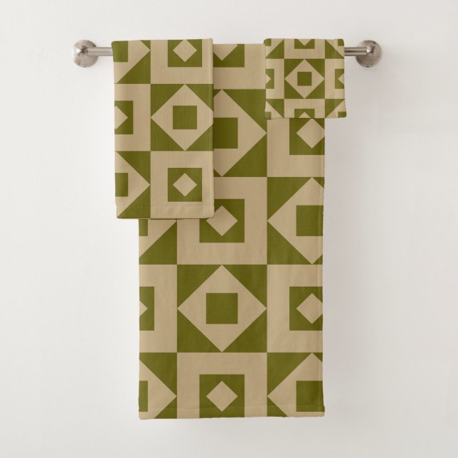 Conjunto De Toalhas Verde-de-Coleta Minimalista (Insitu)