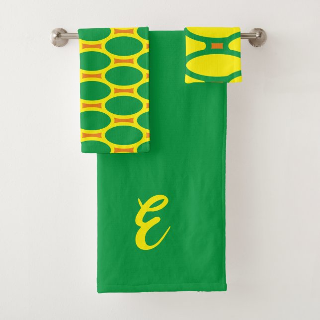 Conjunto De Toalhas Verde e amarelo (Insitu)