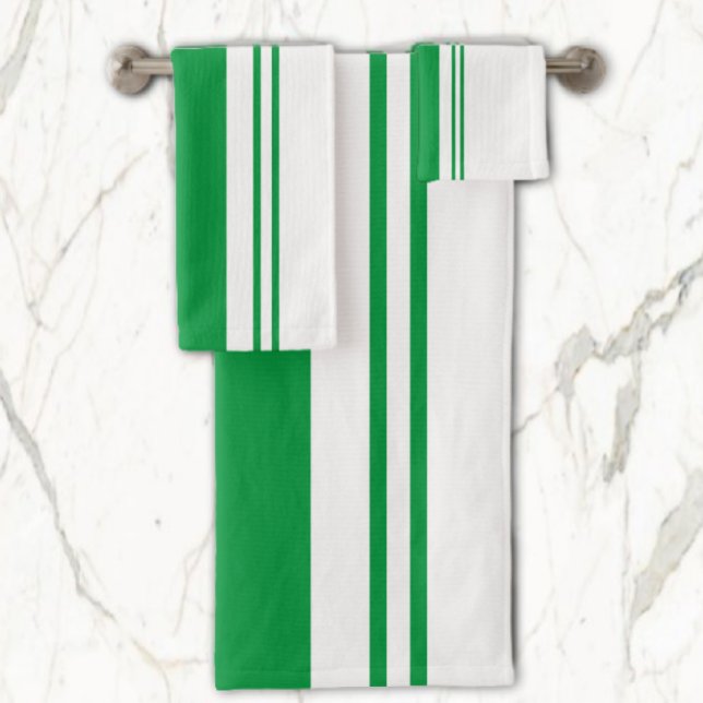 Conjunto De Toalhas Verde e Branco (Criador carregado)