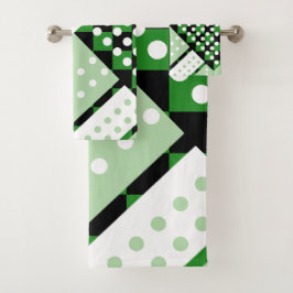 Conjunto De Toalhas Verde escuro e verde claro