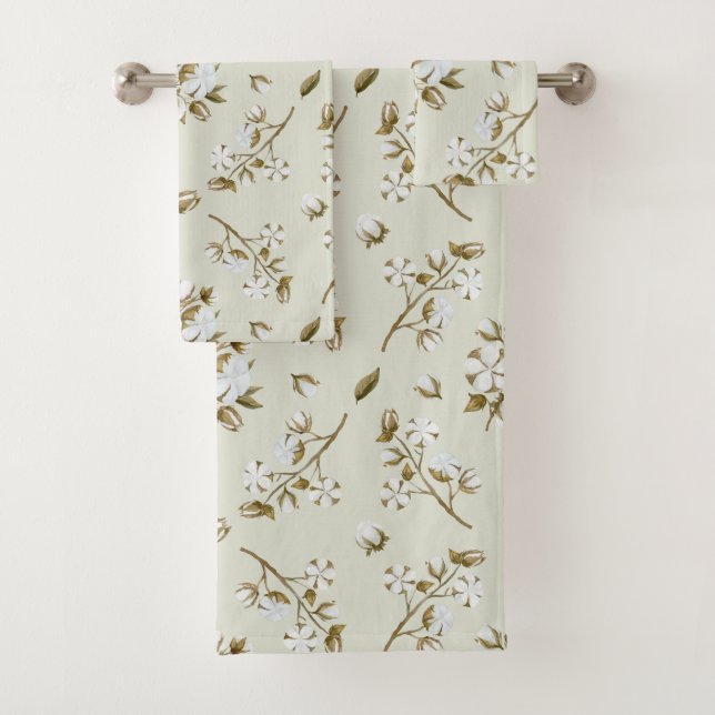 Conjunto De Toalhas Verde-Espuma-Espuma-do-mar-do-mar-branco (Insitu)