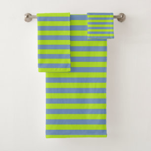 Conjunto De Toalhas verde limão e /Cinzas