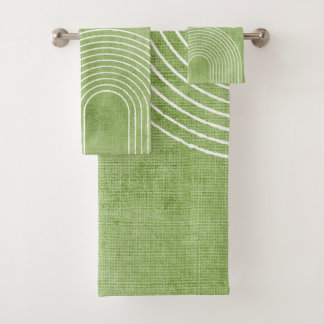 Conjunto De Toalhas Verde limão Linen Minimalista