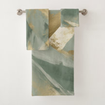 Verde Salvia Dourado Bege Cor Abstrato