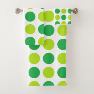 Conjunto De Toalhas Verdes das bolinhas