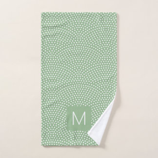 Conjunto De Toalhas Verdes Mesmo Komon Monogrammed