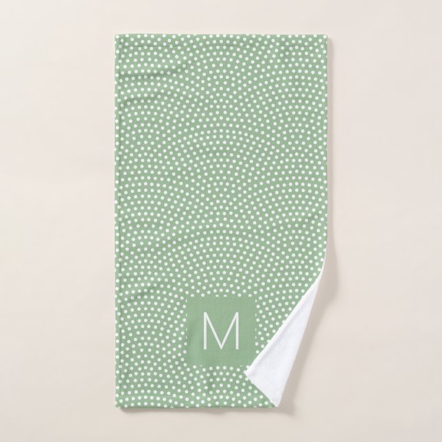 Conjunto De Toalhas Verdes Mesmo Komon Monogrammed (Toalha de mão)