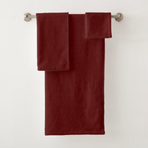Conjunto De Toalhas Vermelho escuro texturizado, marrom-vermelho.