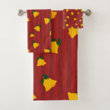 Vermelho Feriado Ouro Listra Sininhos Natal