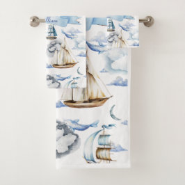 Conjunto De Toalhas Viagem do Pequeno Marinheiro