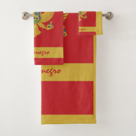 Conjunto De Toalhas viagem Montenegro Flag & Montenegro /esporte