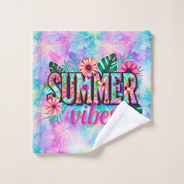 Conjunto De Toalhas Vibrações de Verão (Pano de lavar)