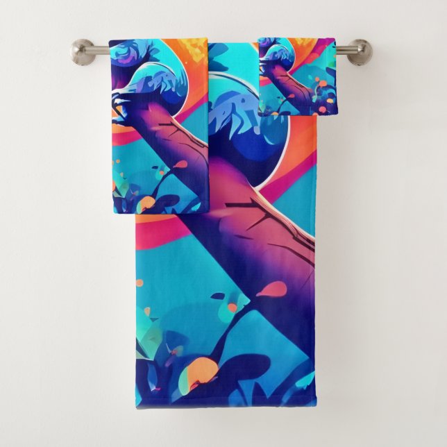 Conjunto De Toalhas Vibrant Koala Moon (Insitu)