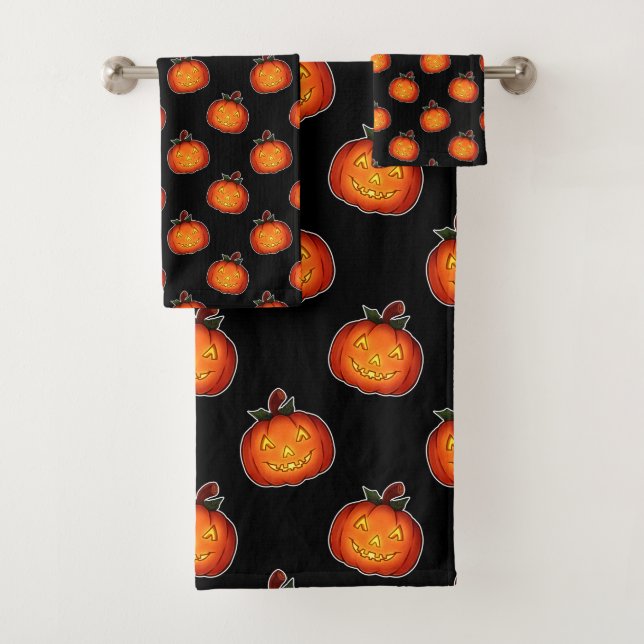 Conjunto De Toalhas Vibrant Pumpkins Bath Towels (Insitu)