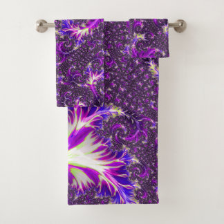 Conjunto De Toalhas Vibrante Colorido Trippy Groovy Boho Espiral Fract