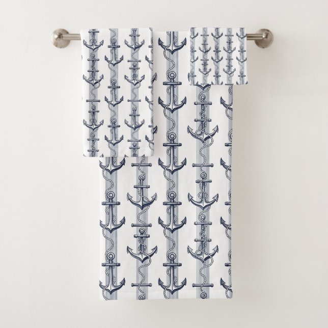 Conjunto De Toalhas Vida Costeira Oceanos Azul (Insitu)