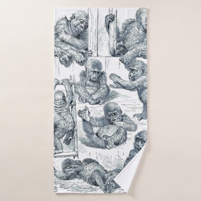 Conjunto De Toalhas Vida de um jovem gorila (Toalha de Banho)